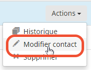 modifier un contact