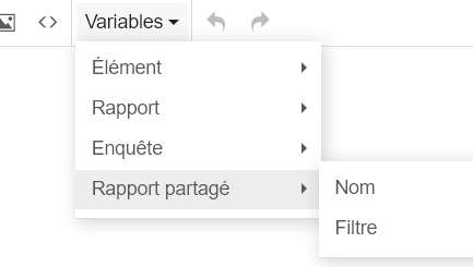 Survey report variables